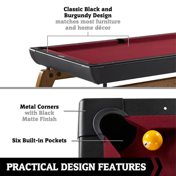 Edgewood 84 In. Pool Table with Accessories