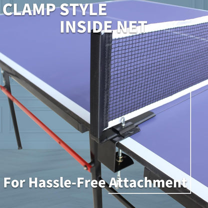 Portable Table Tennis Table 8FT Professional Indoor/Outdoor Tables Game Foldable