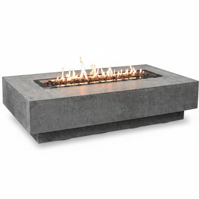 Hampton Propane Fire Pit Table Cast Concrete 56 X 32-In