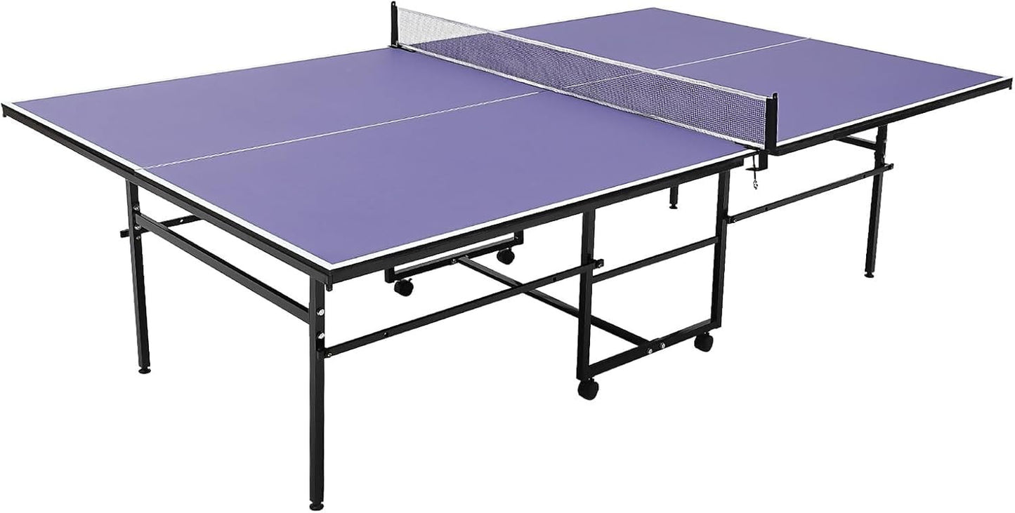 Portable Table Tennis Table 8FT Professional Indoor/Outdoor Tables Game Foldable